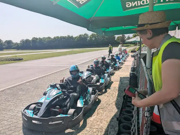 Team building karting at Ireco